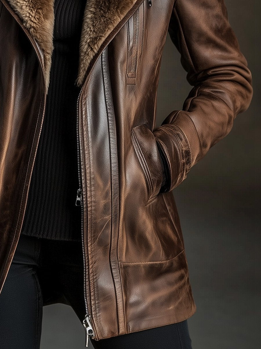 Casual Vintage Wool Sheepskin Warm Coat Casual Vintage Wool Sheepskin Warm Coat