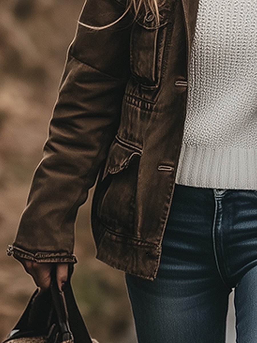 Casual Lapel Windproof Multi-pocket Work Jacket Casual Lapel Windproof Multi-pocket Work Jacket