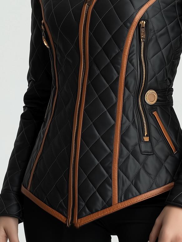 Stylish Waist-cinched Diamond-quilted Padded Jacket Stylish Waist-cinched Diamond-quilted Padded Jacket