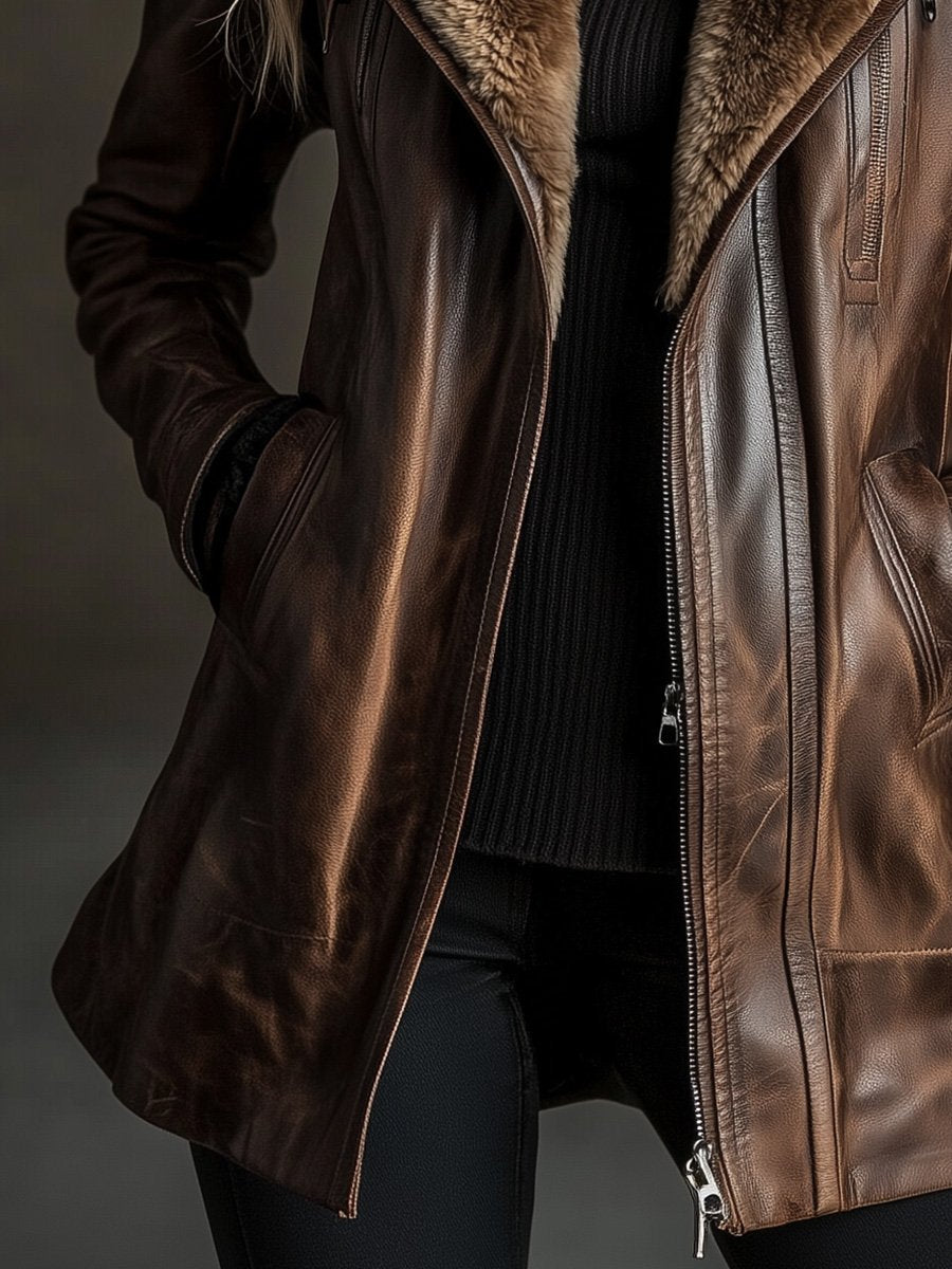 Casual Vintage Wool Sheepskin Warm Coat Casual Vintage Wool Sheepskin Warm Coat